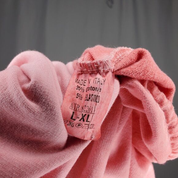 Belle Amore Italy Sequin Top Women L/XL Pink Fleece Drawstring Shabby Chic Boho - Picture 7 of 7